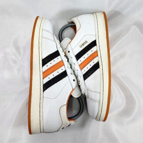 Adidas The Campus 2 Shoes White Orange 465553 Og 2006 Rare Classic Men's Size 7 - Picture 5 of 8